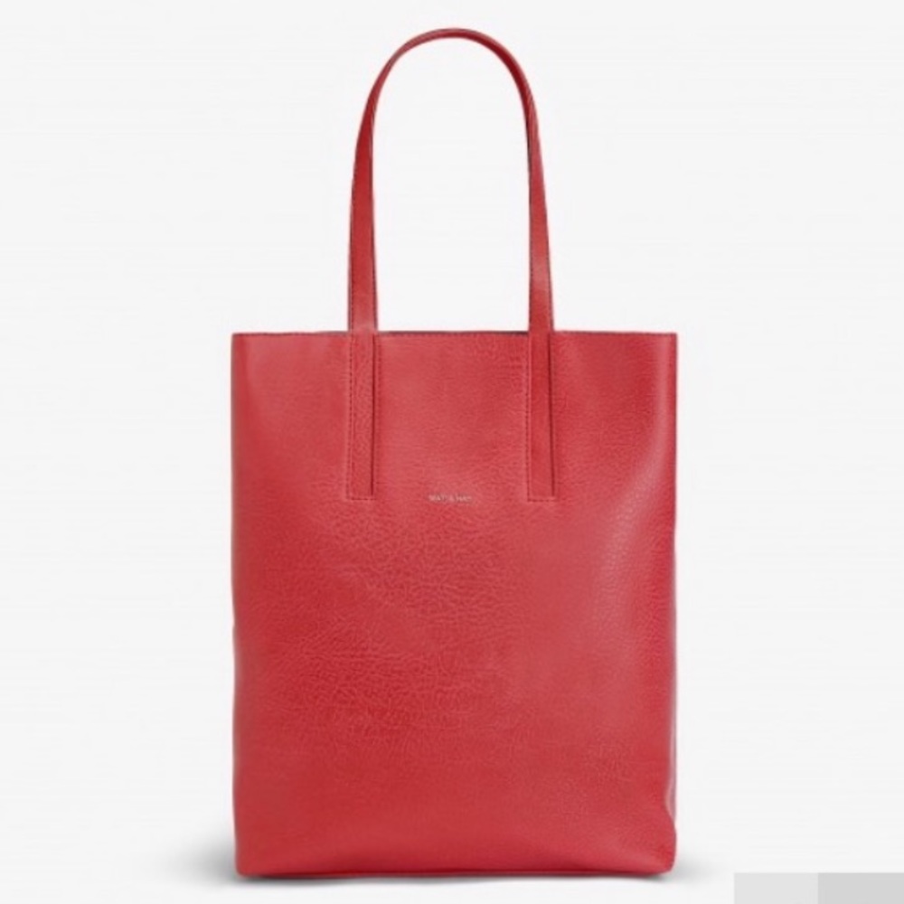 Coral Matt and Nat Leather Tote